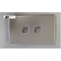 Slimline Two Gang No Switch - Aluminium Cover